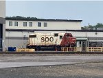 Soo Line GP40-2 in St Paul CP Shops 2023.